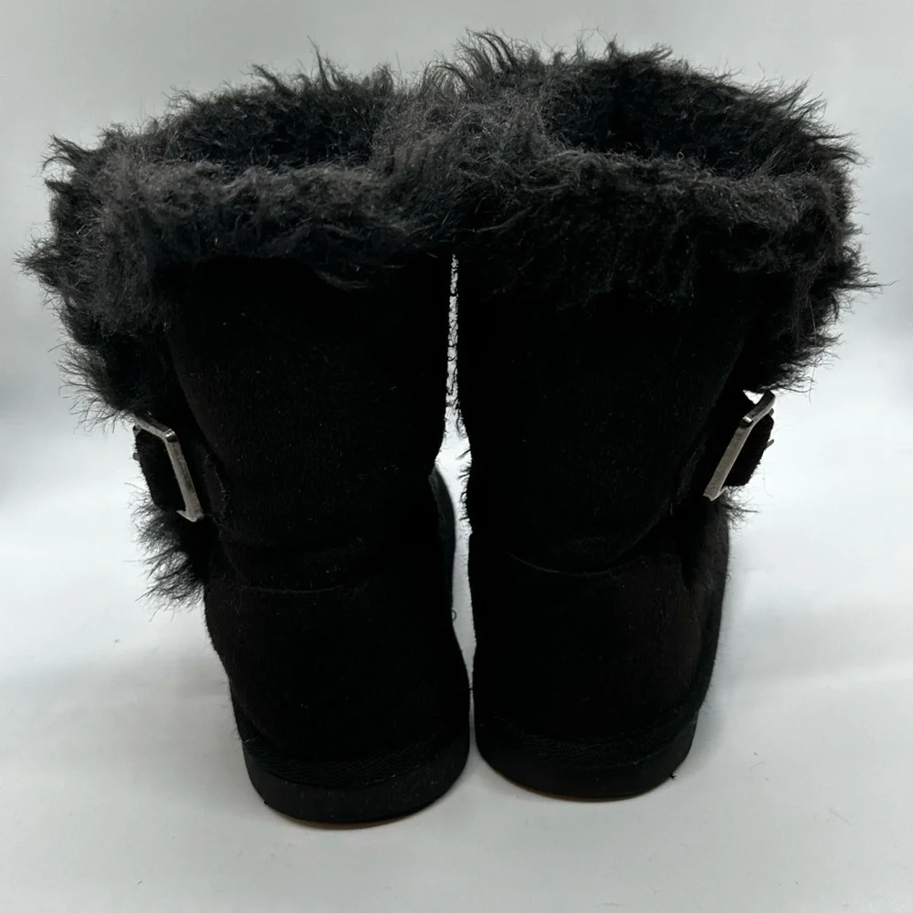 Toddler Girls Buckle Faux Suede Chalet Boots